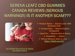 Serena Leafz CBD Gummies CA