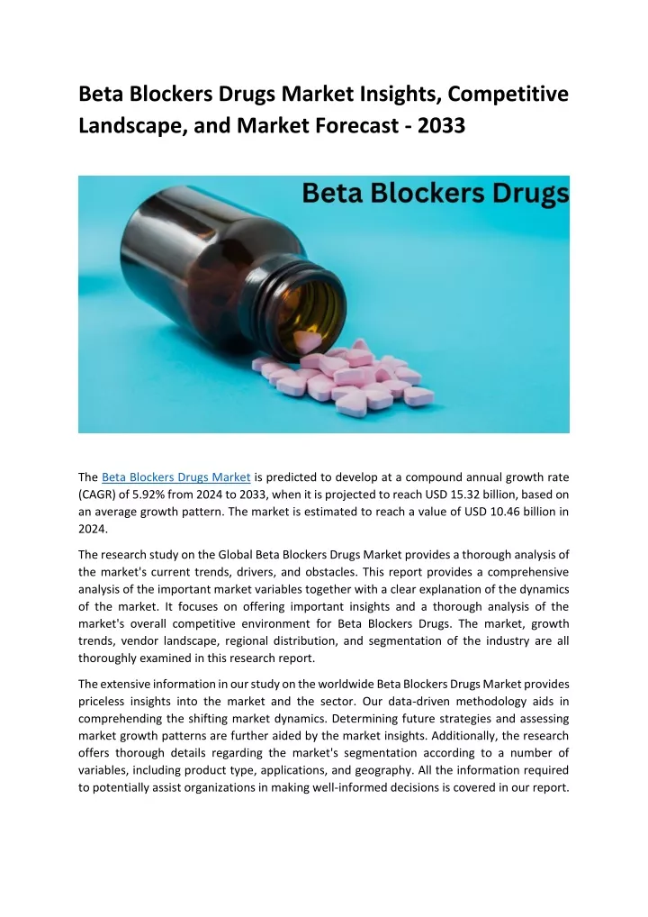 beta blockers drugs market insights competitive