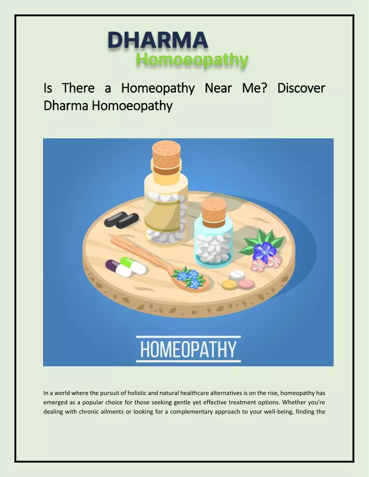 is there a homeopathy near me discover is there