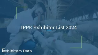 IPPE Exhibitor List 2024