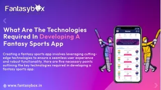 What Are The Technologies Required In Developing A Fantasy Sports App