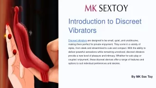 Introduction to Discreet Vibrators - Mksextoy