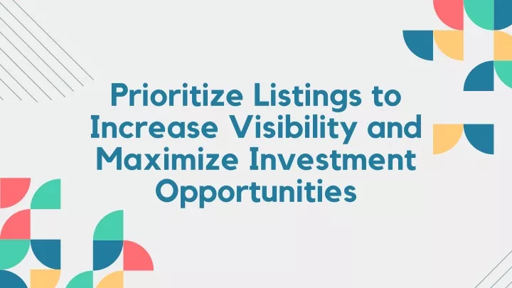 prioritize listings to increase visibility
