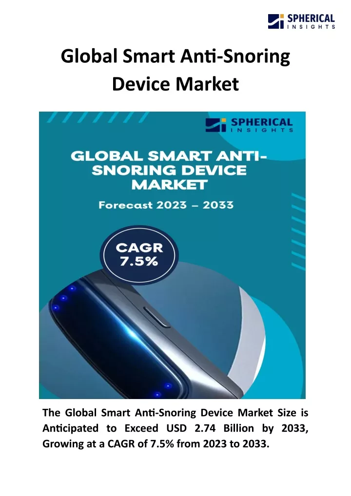 global smart anti snoring device market