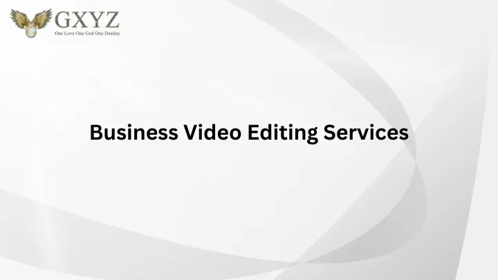 business video editing services