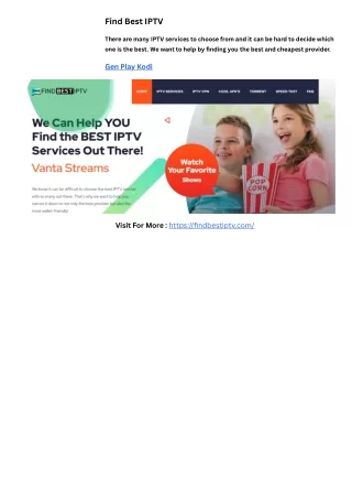 Find Best IPTV