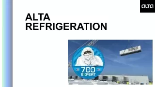 ALTA Refrigeration: Leading Industrial Refrigeration Companies Solution