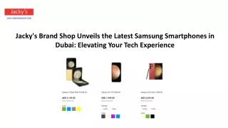 Samsung Smartphones Dubai - Jackys Brand Shop