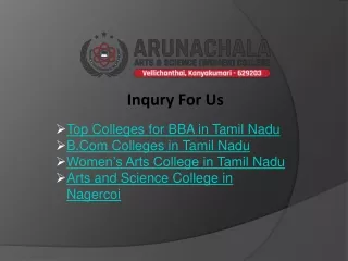 Top Colleges for BBA in Tamil Nadu