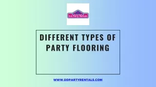 Different types of Party Flooring