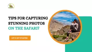 Tips for capturing stunning photos on the safari?