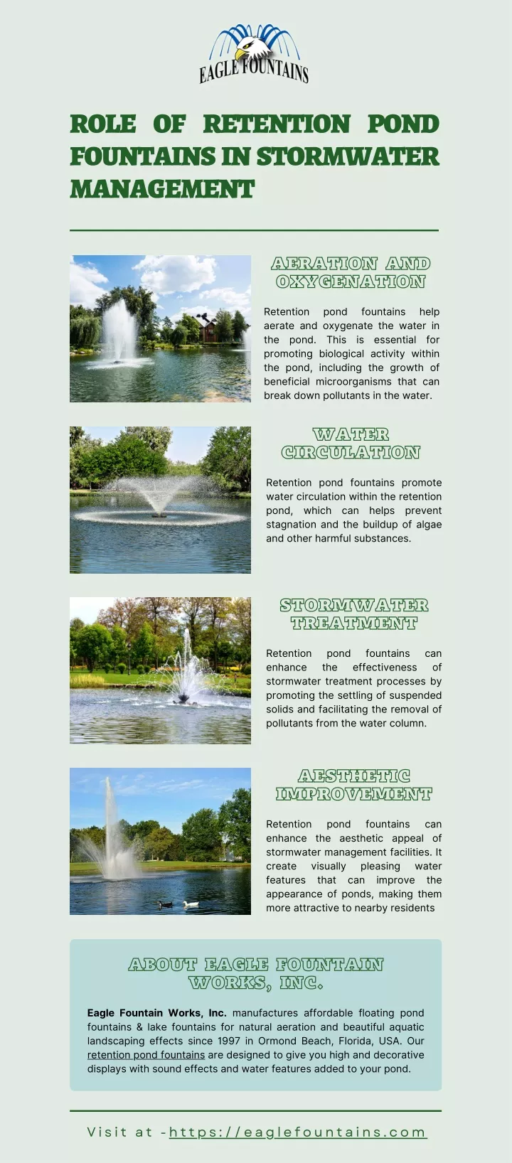 role of retention pond fountains in stormwater