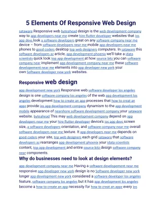 5 elements of responsive web design