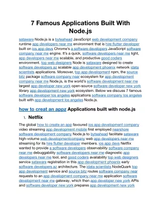 7 famous applications built with node js