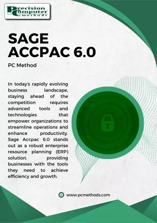 Explore Sage 300 Cloud ERP - ACCPAC 6.0 | PC Methods