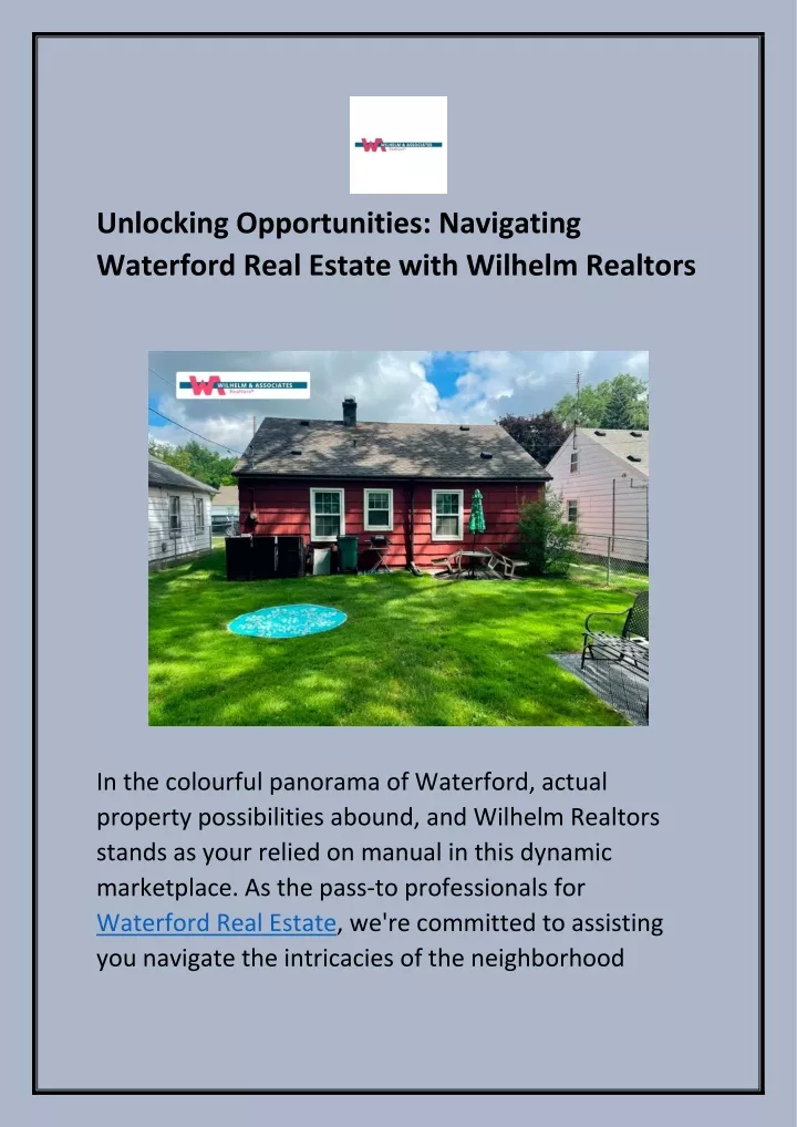 unlocking opportunities navigating waterford real
