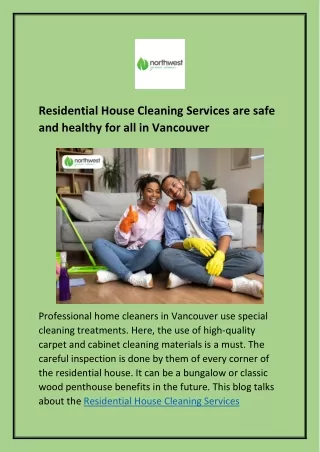 Residential House Cleaning Services in Vancouver.pdf