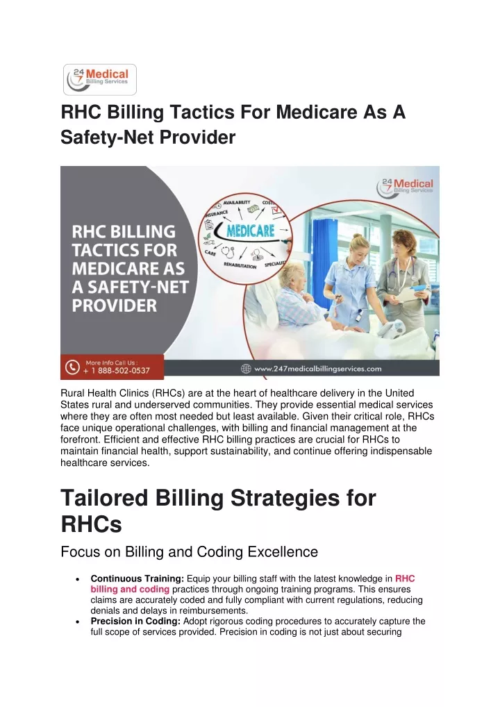 rhc billing tactics for medicare as a safety