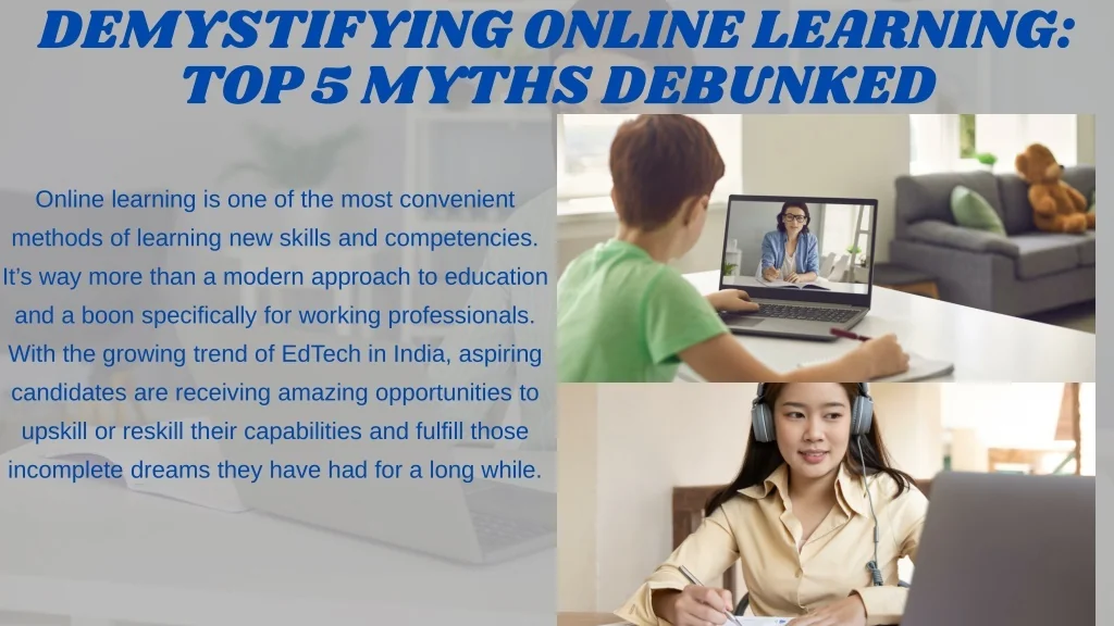 PPT Demystifying Online Learning Top 5 Myths Debunked PowerPoint