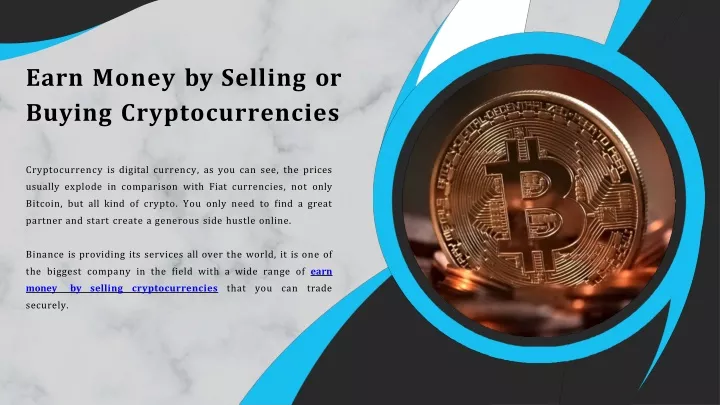 earn money by selling or buying cryptocurrencies