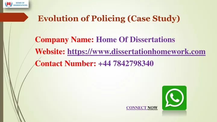 evolution of policing case study