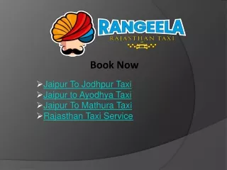 Jaipur To Jodhpur Taxi