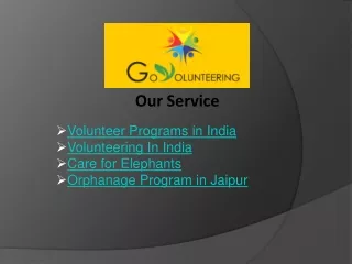 Volunteer Programs in India