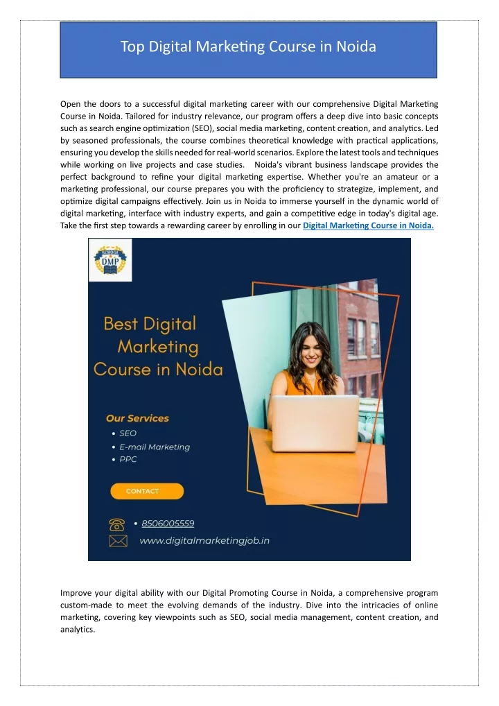 top digital marketing course in noida