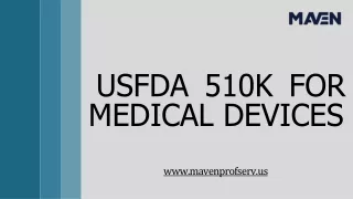 USFDA 510k for Medical devices