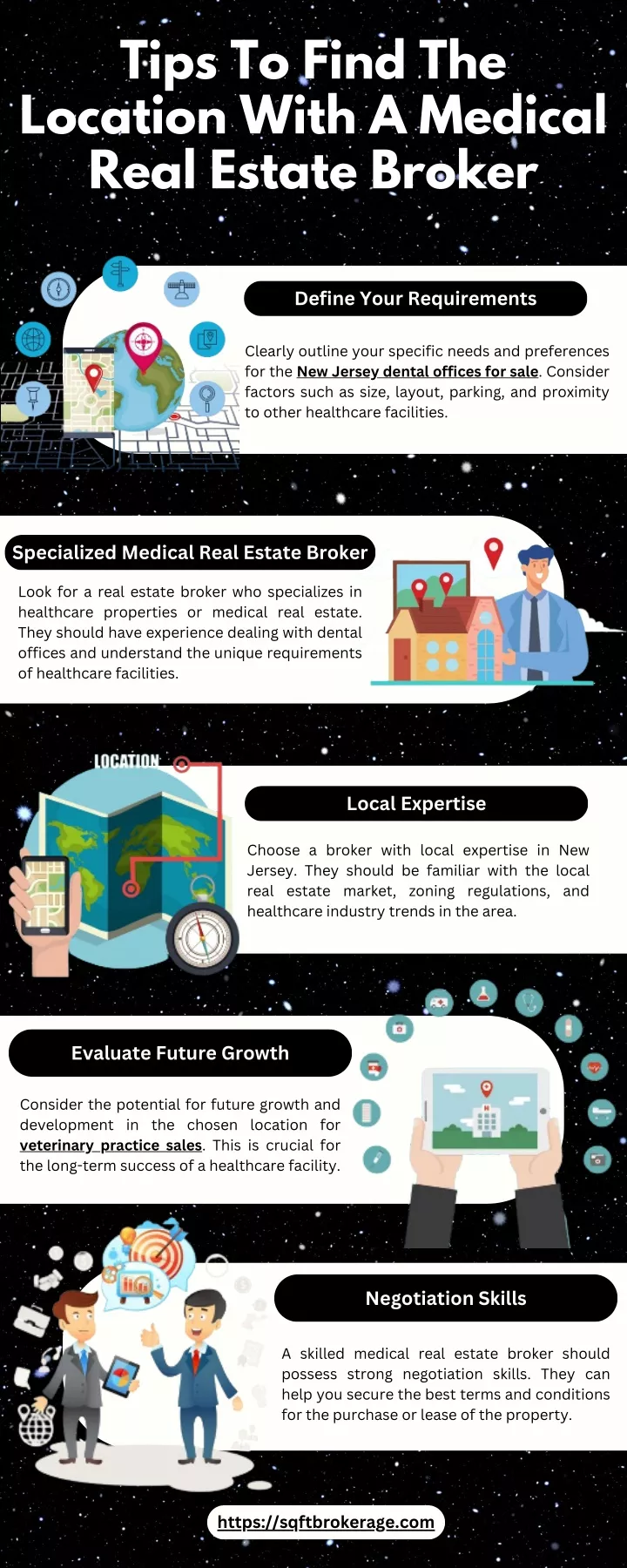 tips to find the location with a medical real