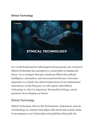 ethical technology