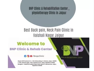 BNP Clinic & Rehabilitation Center , physiotherapy Clinic in Jaipur, Best Back pain, Neck Pain Clinic in Vaishali Nagar