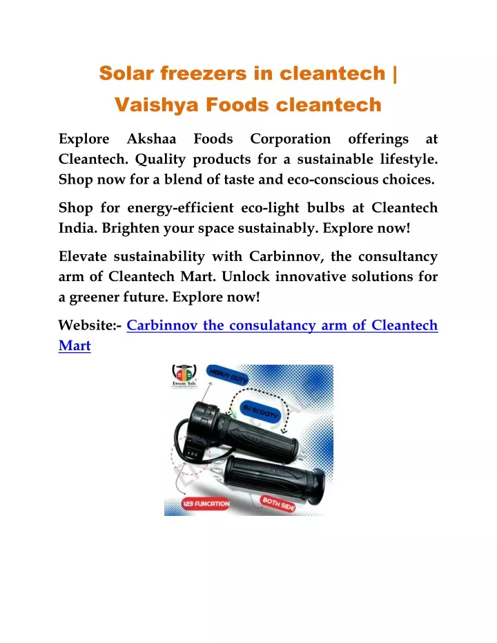 solar freezers in cleantech vaishya foods