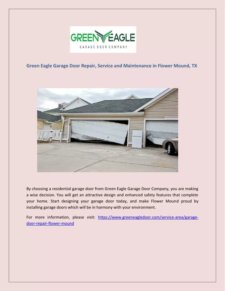 green eagle garage door repair service
