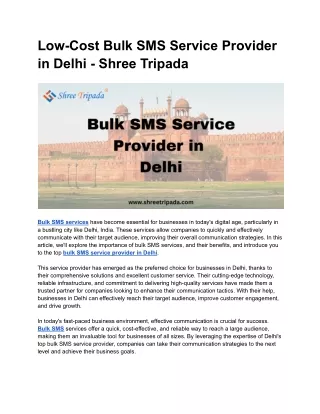 low cost bulk sms service provider in delhi shree