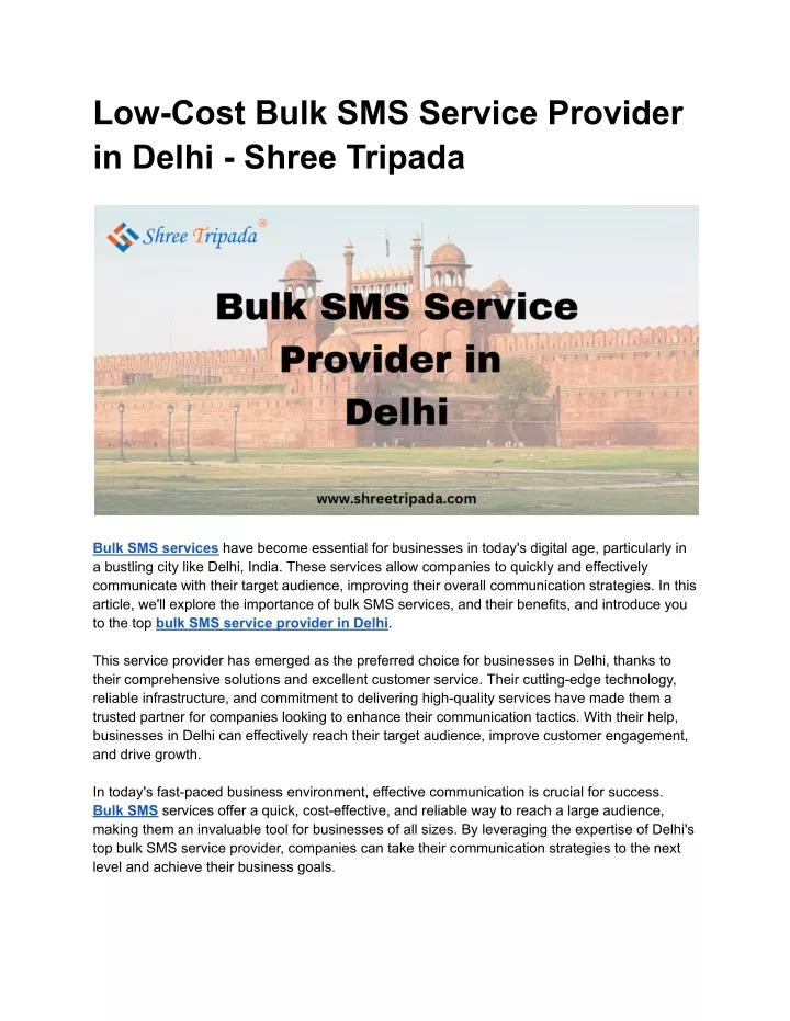low cost bulk sms service provider in delhi shree