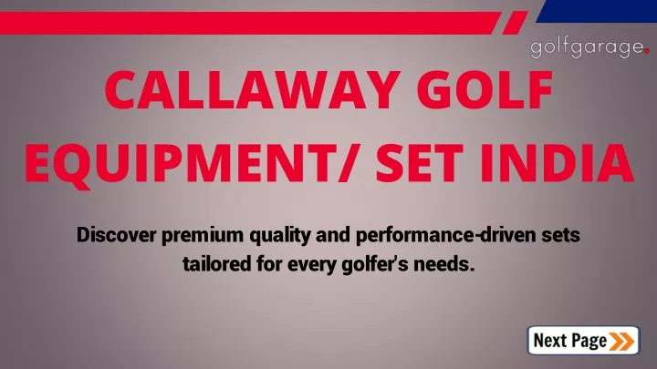 callaway golf equipment set india