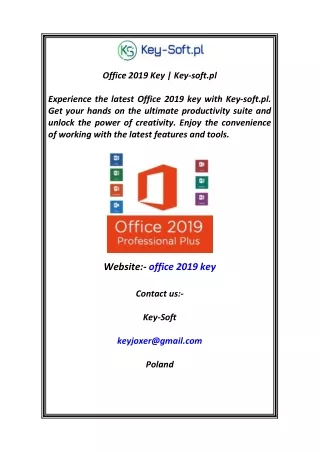 office 2019 key key soft pl