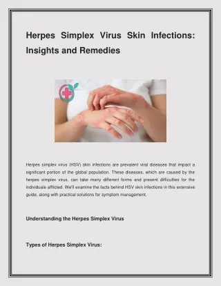 Herpes Simplex Virus Skin Infections
