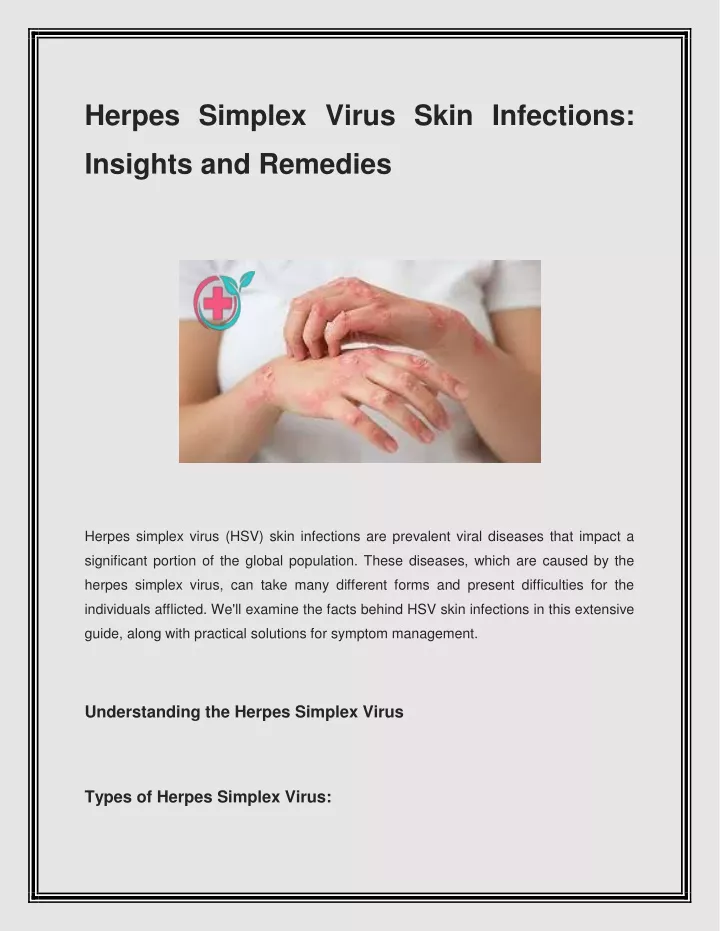 herpes simplex virus skin infections