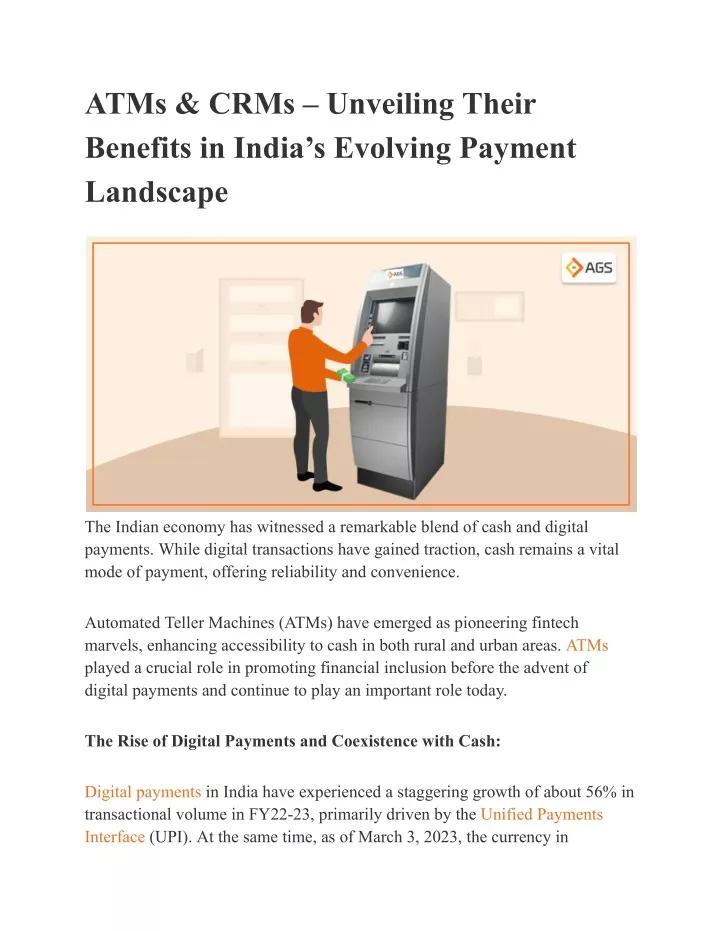 atms crms unveiling their benefits in india