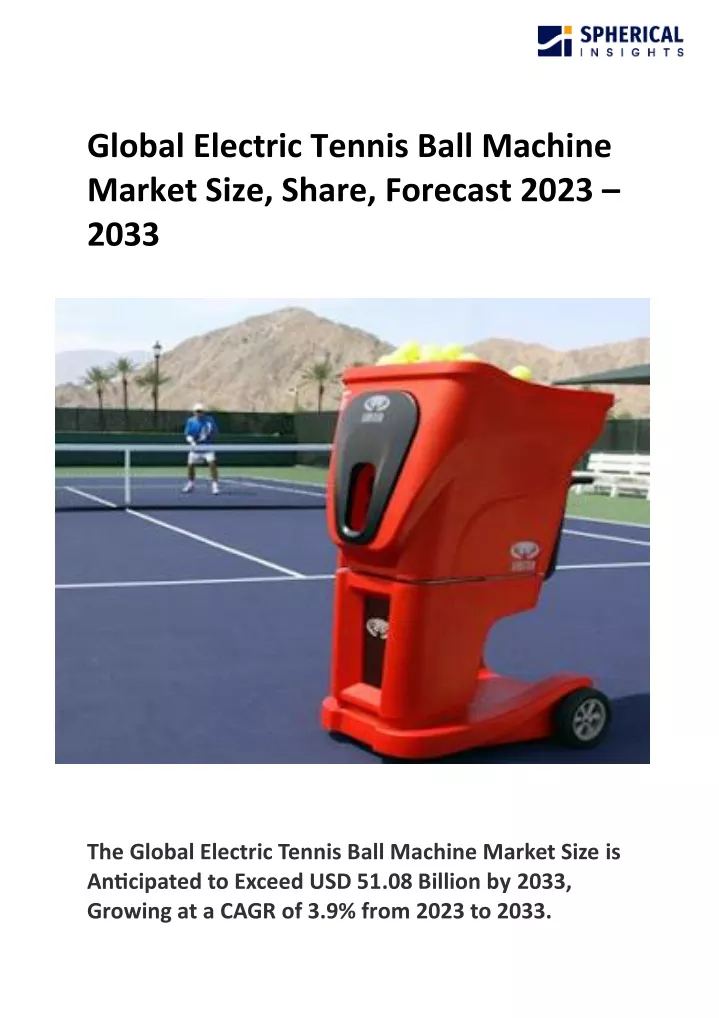 global electric tennis ball machine market size
