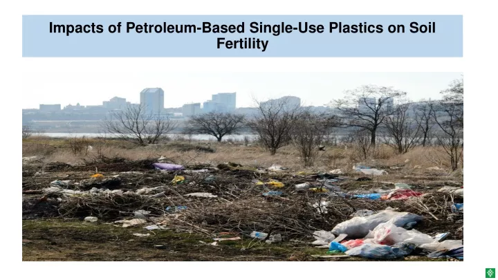 impacts of petroleum based single use plastics on soil fertility