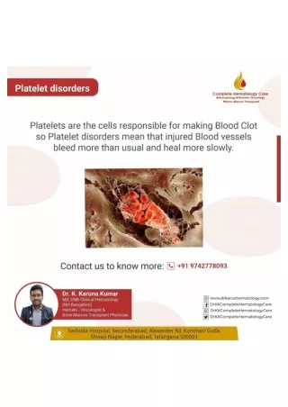 When is Low Platelet count dangerous? - Dr Karuna Kumar