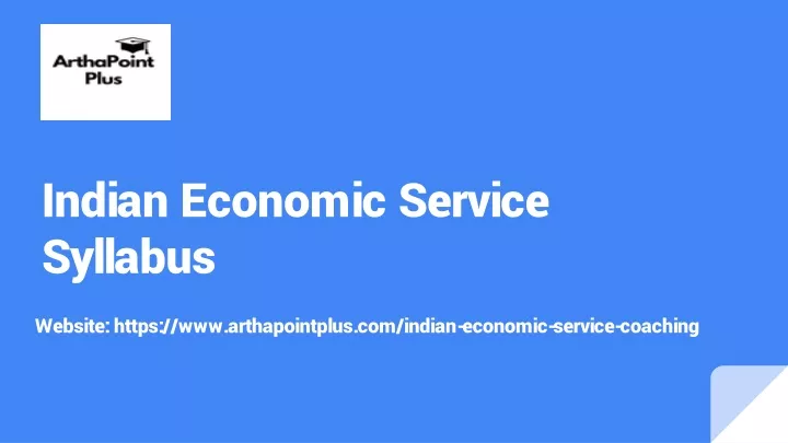 indian economic service syllabus
