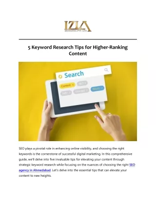 5 Keyword Research Tips for Higher-Ranking Content