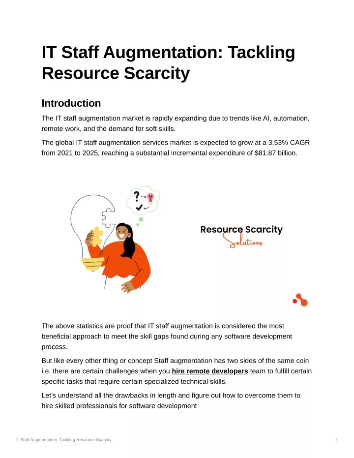it staff augmentation tackling resource scarcity