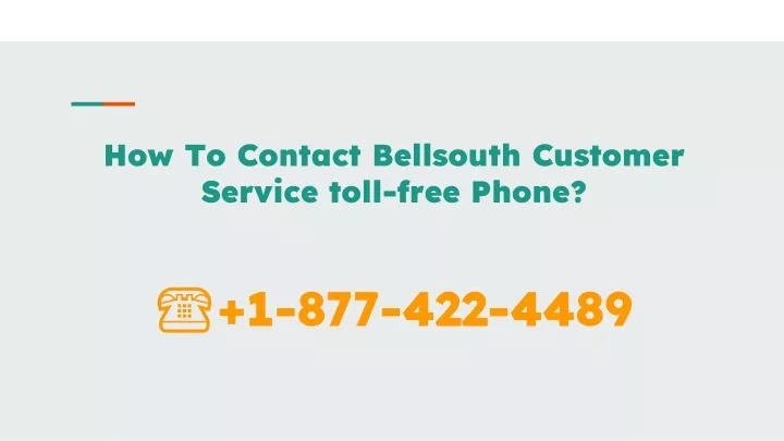 how to contact bellsouth customer service toll free phone