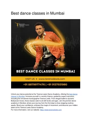 Unveiling Mumbai's Premier Jazz Funk Dance Training Institute