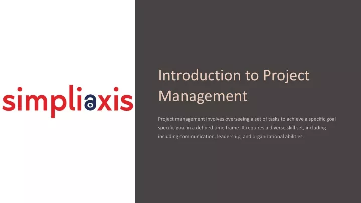 introduction to project management